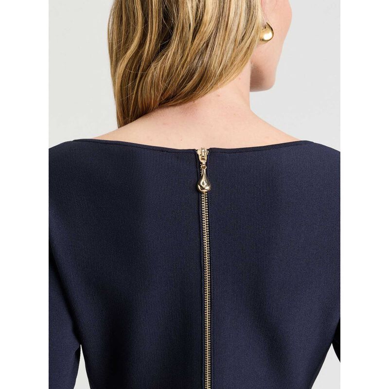 Veronika Maine Ink Milano Long Sleeve Pencil Dress image number 2